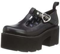 LAMODA - Women's Love Story Chunky Platform Mary Janes in UK3 Black Pu