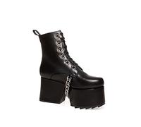 LAMODA Women's Maleficent Mid Calf Boot, Black Pu, 5 UK