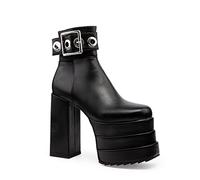 LAMODA Women's Misdemeanor Ankle Boot, Black PU, 6 UK