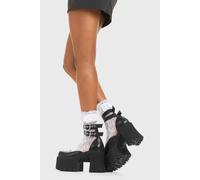 Lamoda Women's Mistake Black Chunky Platform Shoes Comfortable Bold Trendy Footwear | Size: 7 Lamoda Black 7