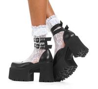 Lamoda Women's Mistake Black Chunky Platform 'Shoes' Comfortable Bold Trendy Footwear UK7 | Size: 7 Lamoda Black 7