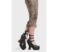 Lamoda Women's No Apology Platform Boots BlackPU Stylish Chunky Heel Ankle Boots in Black | Size: 5 Lamoda Black 5