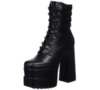 LAMODA Women's Open Heart Ankle Boot, Purple PU, 3.5 UK