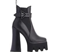 LAMODA Women's Perceptions Mid Calf Boot, Black Pu, 3 UK