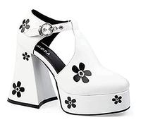 LAMODA Women's Please Don't Go Court Shoe, White Pu, 6 UK