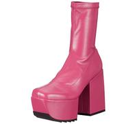 LAMODA Women's Pretty Please Mid Calf Boots, Fuchsia PU., 8 UK