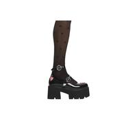 Lamoda Women's Rosey Love BlackPAT Pink Chunky Mary Jane Shoes Platform Heels in Black | Size: 3 Lamoda Black 3