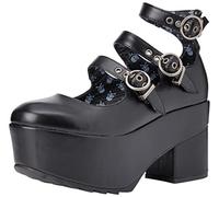 LAMODA Women's Run The World Mary Jane, Black Pu, 4 UK