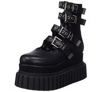 LAMODA Women's Same Crew Ankle Boot, Black PU, 4 UK