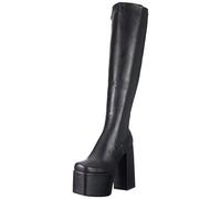 LAMODA Women's Secrets Knee High Boot, Black PU, 8 UK