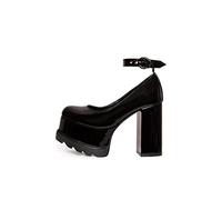 LAMODA Women's Sweet Candy Extreme Court Shoe, Black Patent, 8 UK