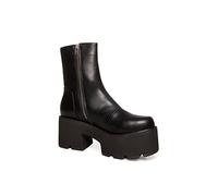 LAMODA Women's Tell Me Lies Knee high Boot, Black PU, 6.5 UK
