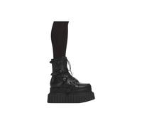 Lamoda Women's Unstable Black PU Chunky Ankle Gothic Platform Creeper Boots | Size: 9 Lamoda Black 9