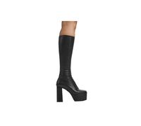 Lamoda Women's Whatta Showdown Black Stretch PU Knee High Boots Fashionable | Size: 7 Lamoda Black 7