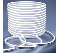 Lamomo LED Strip Light 20M, White Dimmable Neon Light Strip, 24V Waterproof Rope Light, 6000K Silicone DIY Flexible Led Lights for Bedroom, Indoor, Outdoor Decor