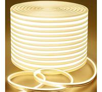 Lamomo Outdoor LED Strip Light 10m,4000K Dimmable LED Neon Rope Light Strips,24V Waterproof Silicone Flexible Neutral White Strip Lights for Kitchen Bedroom Garden Outdoor Indoor DIY Decoration