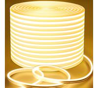 Lamomo Outdoor LED Strip Light 20m,Dimmable Warm White LED Neon Rope Strips,3000K 24V Waterproof Silicone Flexible Strip Lights for Kitchen
