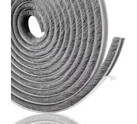 Lamondre 10 Meters Draft excluder for Doors, Window Seal Strip, Adhesive Draught Stopper, Draught excluder for Door, Window, Wardrobe - High-Density Felt - 9mm(W) * 9mm(H) - Grey