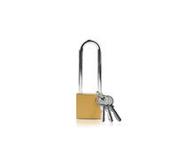 Lamondre Heavy Duty Long Shackle Padlock with Keys - Outdoor High Security Key Padlock for Shed, Warehouse, Garage, Garden, Gate - 38mm