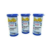 LaMotte 3-Way Insta Test Strips Plus for Swimming Pool & Hot Tub Spa - Chlorine or Bromine, pH and Total Alkalinity 3 x 50