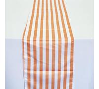 Lamour Satin Striped Table Runners 5 Colours Tableware Wedding Decor Events (Orange)