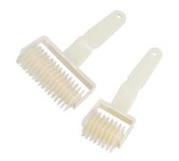 Lamoutor 2Pcs Lattice Roller Cutter Pastry Cutter Roller DIY Baking Tool for Dought Cookie Pie Pizza Bread Pastry