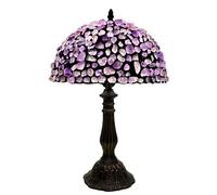 lamp, Agate Stained Glass Lamp, 12X12X19 Inches Natural Stone Table Lamp, Vintage Antique Desk Light for Bedside Office Living Room Reading Night Light