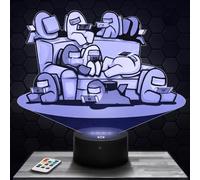 Lamp Among U for Boy's Room 3D Among U lamp Gaming Gamer Video Games Gift idea Soft Light Decoration Night Light Office Decor. Original Christmas, Gift idea for Teenagers.