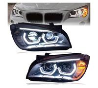 Lamp Assembly 2 Piece Car LED Headlight For BMW X1 E84 F49 2010-2015 Modified LED DRL Angel Eye Front Lamp Assembly Automotive Accessories Running Lights(Halogen)