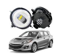 Lamp Assembly 2 Pieces 30W H11 Car Right + Left LED Fog Light Angel Eye Daylight DRL For Mazda For Speed 3 MPS 2010 2011 2012 2013 Running Lights(With Angel Eye E)