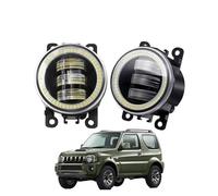 Lamp Assembly 2 X Angel Eye Fog Light Assembly For Suzuki For Jimny FJ 1998-2014 Car Front Bumper LED Lens Fog Driving Lamp DRL 30W 6000LM 12V Running Lights(Dual Color)