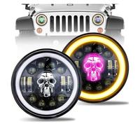 Lamp Assembly 2piece Universal 7 Inch Led Car Motorcycle Headlight DRL H4 Headlamp For BMW 7" Headlight Running Lights(100601005-2piece)