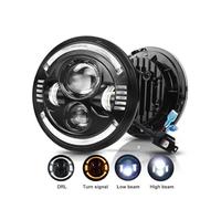 Lamp Assembly 2piece Universal 7 Inch Led Car Motorcycle Headlight DRL H4 Headlamp For BMW 7" Headlight Running Lights(100601003-2piece)