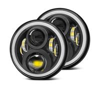 Lamp Assembly 2piece Universal 7 Inch Led Car Motorcycle Headlight DRL H4 Headlamp For BMW 7" Headlight Running Lights(100601008-2piece)