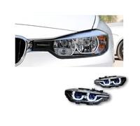 Lamp Assembly Car Lights For BMW F30 F35 3 Series 320i 325i 2013-2018 LED Headlight Projector Lens DRL Angel Eye Automotive Accessories Running Lights(Lhd,Halogen)