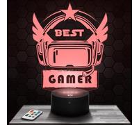 Lamp Best Gamer Gaming Gamer Video Games Room Decor boy 3D Gamer lamp Video Games Gift idea Soft Light Decoration Night Light Office Decor. Original Christmas, Gift idea for Teenagers.