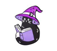 lamp Brooches & Pins Cartoon Small Animals Cute Little Cat Brooch Bat Purple Versatile Accessories Violet Pin