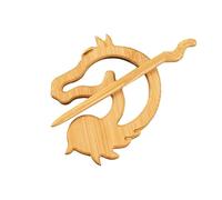 lamp Brooches & Pins Wooden Pattern Cartoon Animal Shape Aesthetic Brooch Lapel Badge Pin Shawl And