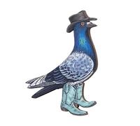 lamp & Cute Fashion Magpie Pins Brooches Vintage Redbreast Bird Wooden Brooch Pin