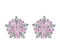 lamp Fashion Flower Earrings Women's Design High End Temperament Suitable For Gift Tartan