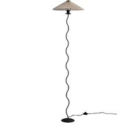 Lamp Floor Lamp Carbon Steel Standing Lamp with Pleated Cloth Shade Curve Design Storage Lamp for Bedrooms Office Study Room Energy Saving