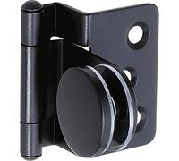 LAMP GH34-8BL Black Round Wood Hinge for Glass/Acrylic Doors Steel, aufliegend