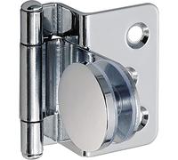 LAMP GH34-8CR Chrome-Plated Round Wood Hinge for Glass/Acrylic Doors Steel, aufliegend