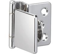 LAMP GH34-8CR-K Chrome-Plated Square Wood Hinge for Glass/Acrylic Doors Steel, aufliegend