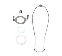 Lamp Harp 6 8 10 12 inch Lampshade Bracket Lamp Harp Set Light Fitting Harps 12", Silvery