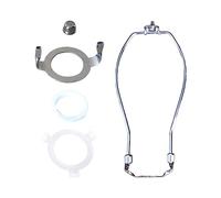 Lamp Harp 6 8 10 12 inch Lampshade Bracket Lamp Harp Set Light Fitting Harps 8", Silvery, 8 inch