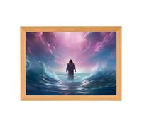 Lamp Light, The 4D LED Christ Frame, Illuminated Picture Night Holy Light with Inspirational Message, Frame for Home Bed Curtains from Ceiling (A, 17x22cm)