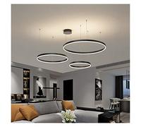 Lamp Living Large Chandelier Loft Light Villa Stairwell Circle Pendant Lights The Kitchen Compatible with Dining Room Lamps LED Chandelier,H