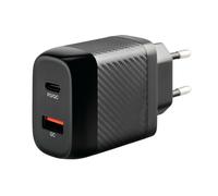Lamp Network Battery Charger with 2 USB Ports Ultra Fast Charge 20W 100/230V