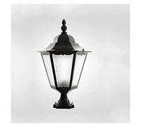 Lamp Post Lights Outdoor, Courtyard Light Security Landscape Stigma Lantern, Waterproof Villa Parking Courtyard Gate Column Light Bright Pool Street Post Cap Pedestal Lam(Noir-17X38X62Cm)